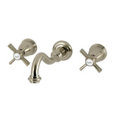 Millennium Double-Handle 3-Hole Wall Mount Bathroom Faucet