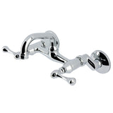 Kingston Two-Handle 2-Hole Wall Mount Bar Faucet