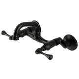 Kingston Two-Handle 2-Hole Wall Mount Bar Faucet