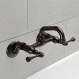 Kingston Two-Handle 2-Hole Wall Mount Bar Faucet