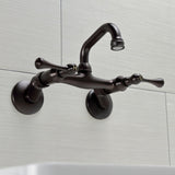 Kingston Two-Handle 2-Hole Wall Mount Bar Faucet