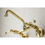 Kingston Two-Handle 2-Hole Wall Mount Kitchen Faucet