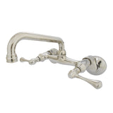 Kingston Two-Handle 2-Hole Wall Mount Kitchen Faucet