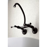 Kingston Two-Handle 2-Hole Wall Mount Kitchen Faucet