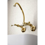 Kingston Two-Handle 2-Hole Wall Mount Kitchen Faucet