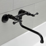 Kingston Double-Handle 2-Hole Wall Mount Bathroom Faucet