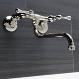 Kingston Double-Handle 2-Hole Wall Mount Bathroom Faucet