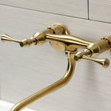 Kingston Double-Handle 2-Hole Wall Mount Bathroom Faucet