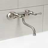 Kingston Double-Handle 2-Hole Wall Mount Bathroom Faucet