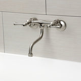 Kingston Double-Handle 2-Hole Wall Mount Bathroom Faucet