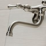 Kingston Double-Handle 2-Hole Wall Mount Bathroom Faucet