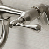 Kingston Double-Handle 2-Hole Wall Mount Bathroom Faucet