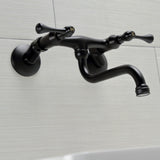 Kingston Double-Handle 2-Hole Wall Mount Bathroom Faucet