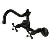 Vintage Two-Handle 2-Hole Wall Mount Kitchen Faucet