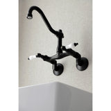 Vintage Two-Handle 2-Hole Wall Mount Kitchen Faucet