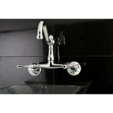 Vintage Two-Handle 2-Hole Wall Mount Kitchen Faucet