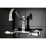 Vintage Two-Handle 2-Hole Wall Mount Kitchen Faucet