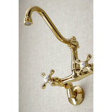 Vintage Two-Handle 2-Hole Wall Mount Kitchen Faucet