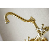 Vintage Two-Handle 2-Hole Wall Mount Kitchen Faucet