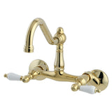 Vintage Two-Handle 2-Hole Wall Mount Kitchen Faucet