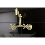 Vintage Two-Handle 2-Hole Wall Mount Kitchen Faucet