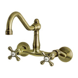 Vintage Two-Handle 2-Hole Wall Mount Kitchen Faucet