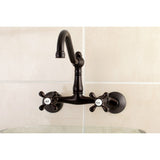 Vintage Two-Handle 2-Hole Wall Mount Kitchen Faucet