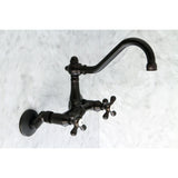 Vintage Two-Handle 2-Hole Wall Mount Kitchen Faucet