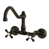 Vintage Two-Handle 2-Hole Wall Mount Kitchen Faucet