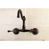 Vintage Two-Handle 2-Hole Wall Mount Kitchen Faucet