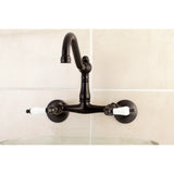 Vintage Two-Handle 2-Hole Wall Mount Kitchen Faucet