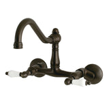 Vintage Two-Handle 2-Hole Wall Mount Kitchen Faucet