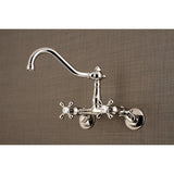 Vintage Two-Handle 2-Hole Wall Mount Kitchen Faucet