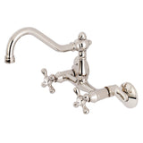 Vintage Two-Handle 2-Hole Wall Mount Kitchen Faucet