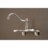 Vintage Two-Handle 2-Hole Wall Mount Kitchen Faucet