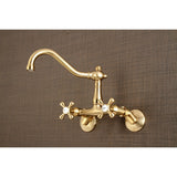 Vintage Two-Handle 2-Hole Wall Mount Kitchen Faucet