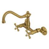 Vintage Two-Handle 2-Hole Wall Mount Kitchen Faucet