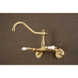 Vintage Two-Handle 2-Hole Wall Mount Kitchen Faucet