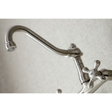 Vintage Two-Handle 2-Hole Wall Mount Kitchen Faucet