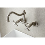 Vintage Two-Handle 2-Hole Wall Mount Kitchen Faucet