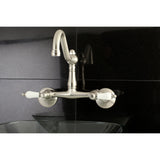 Vintage Two-Handle 2-Hole Wall Mount Kitchen Faucet