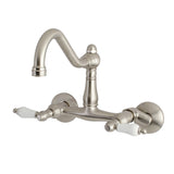 Vintage Two-Handle 2-Hole Wall Mount Kitchen Faucet