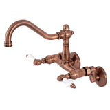 Vintage Two-Handle 2-Hole Wall Mount Kitchen Faucet