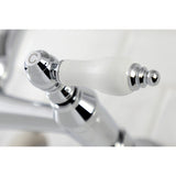 Vintage Double-Handle 2-Hole Wall Mount Bathroom Faucet