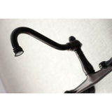 Vintage Double-Handle 2-Hole Wall Mount Bathroom Faucet