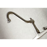 Vintage Double-Handle 2-Hole Wall Mount Bathroom Faucet