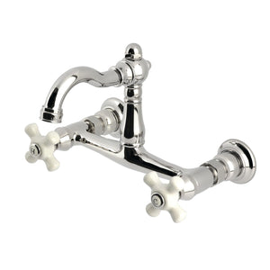 Vintage Two-Handle 2-Hole Wall Mount Kitchen Faucet