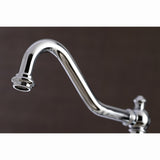 Restoration Two-Handle 4-Hole Deck Mount Bridge Kitchen Faucet with Brass Side Sprayer