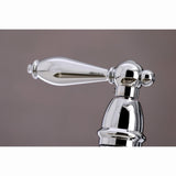 Restoration Two-Handle 4-Hole Deck Mount Bridge Kitchen Faucet with Brass Side Sprayer