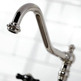 Duchess Two-Handle 4-Hole Deck Mount Bridge Kitchen Faucet with Brass Side Sprayer